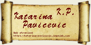 Katarina Pavičević vizit kartica